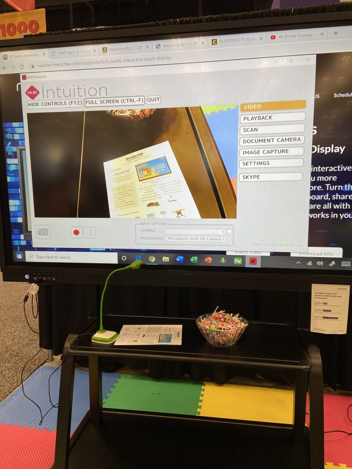 Using your HUE document camera with an interactive display HUE
