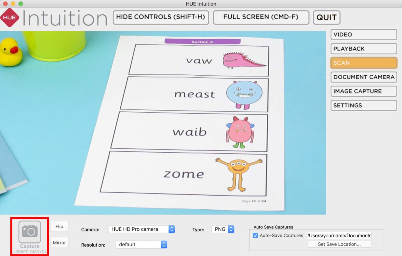 HUE Intuition software features & usage HUE