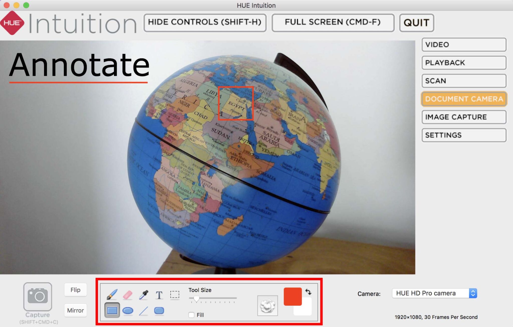 HUE Intuition software features & usage HUE