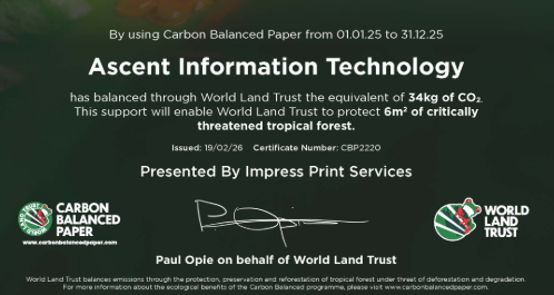 HUE Awarded World Land Trust Certification