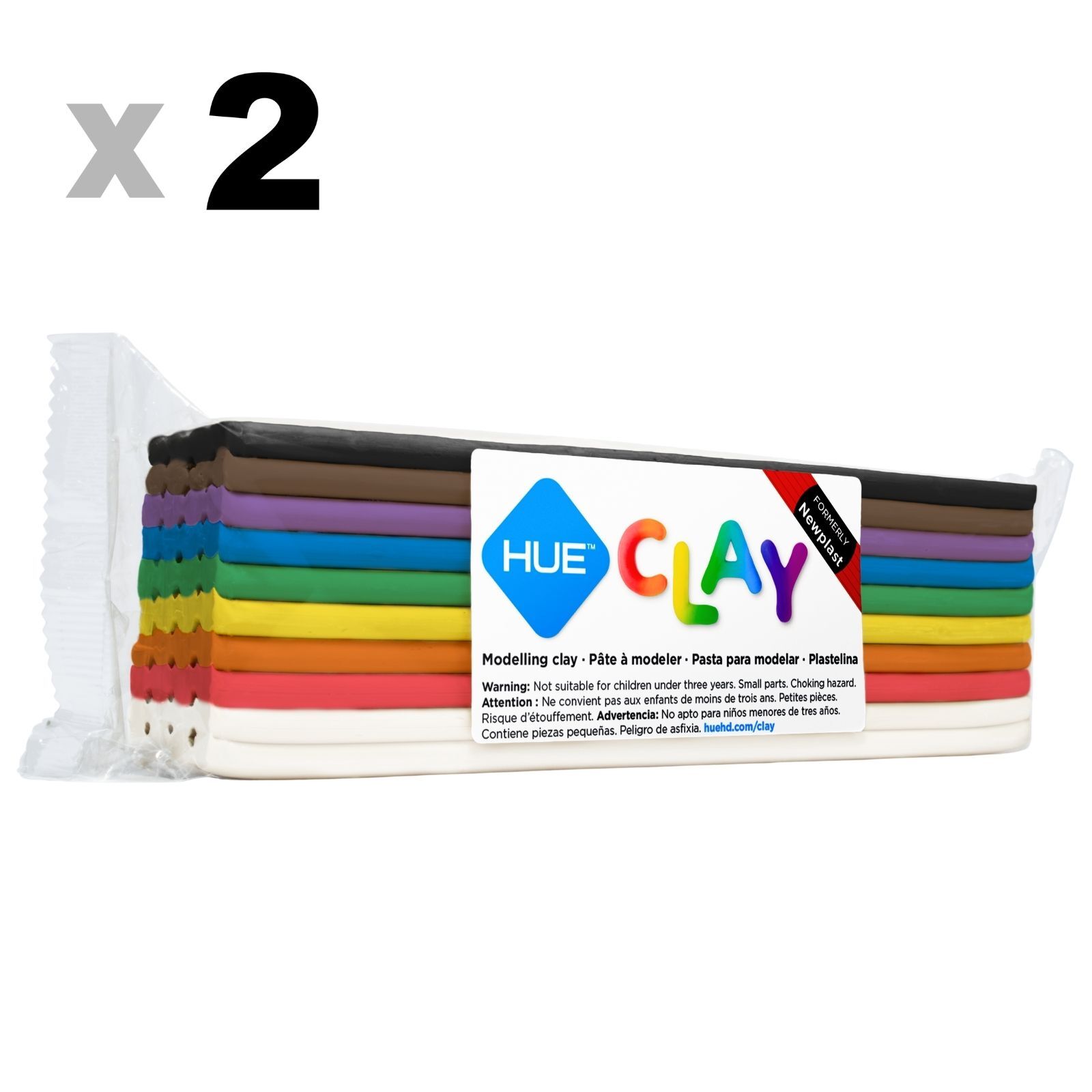 HUE Clay (Modelling Clay) - 500g Rainbow Bar x2